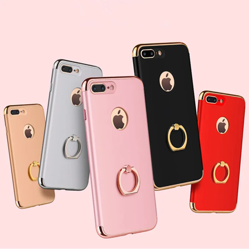 KONSMART палец с кольцом Стенд чехол для iPhone 7 Жесткий Роскошный телефон кольцо Hoder Plus