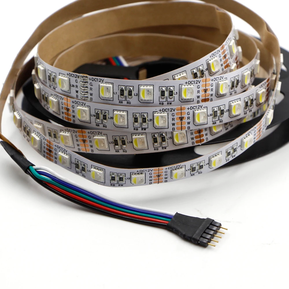 5 м 5050 Светодиодная лента 4в1 RGB RGBW RGBWW + белая/теплая белая светодиодная 60