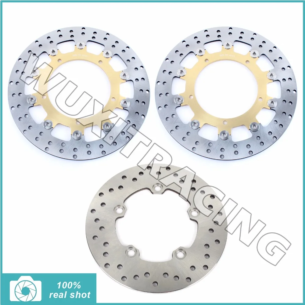 300mm+220mm 3pcs New Motorcycle Full Set Front Rear Brake Discs Rotors ...
