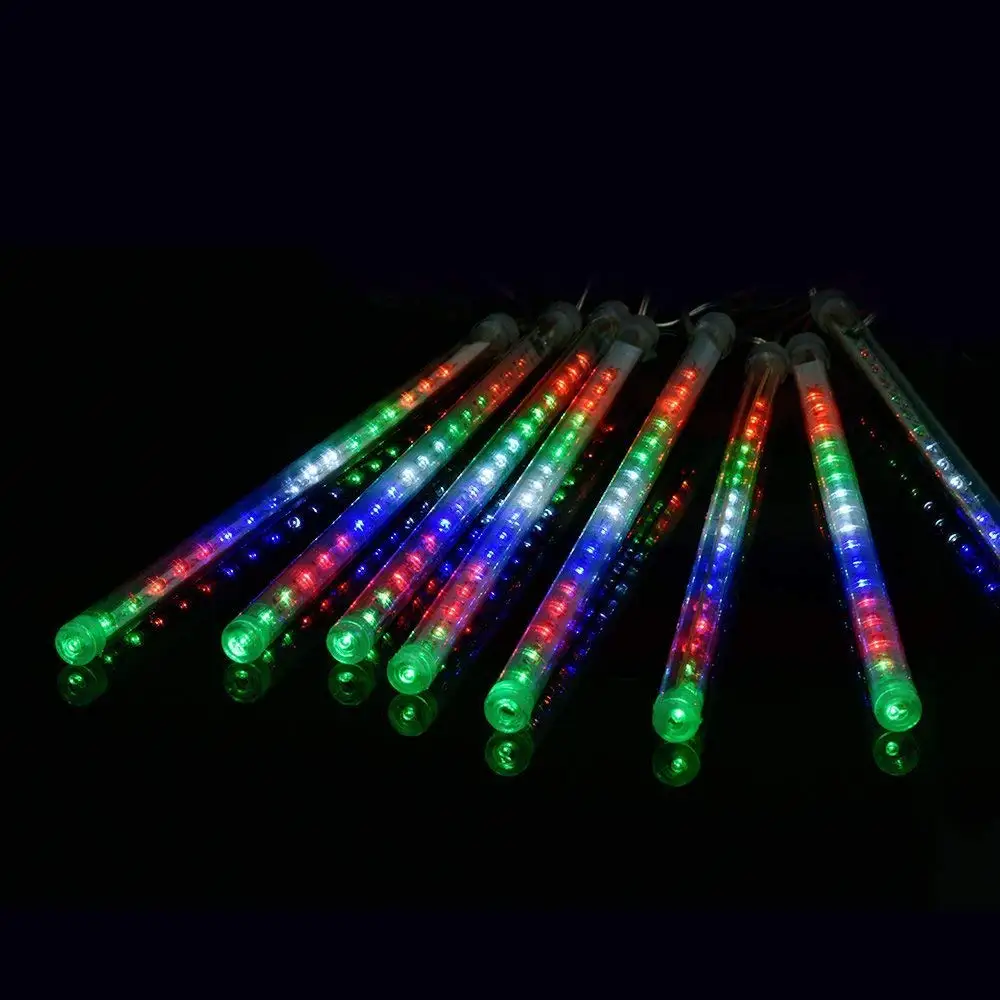 LED Light Meteor Shower Light Rain Lights for Christmas Wedding Tree Party Mall Decoration a Set 8 Tube LED Light Meteor Shower Light Rain Lights for Christmas Wedding Tree Party Mall Decoration a Set 8 Tube