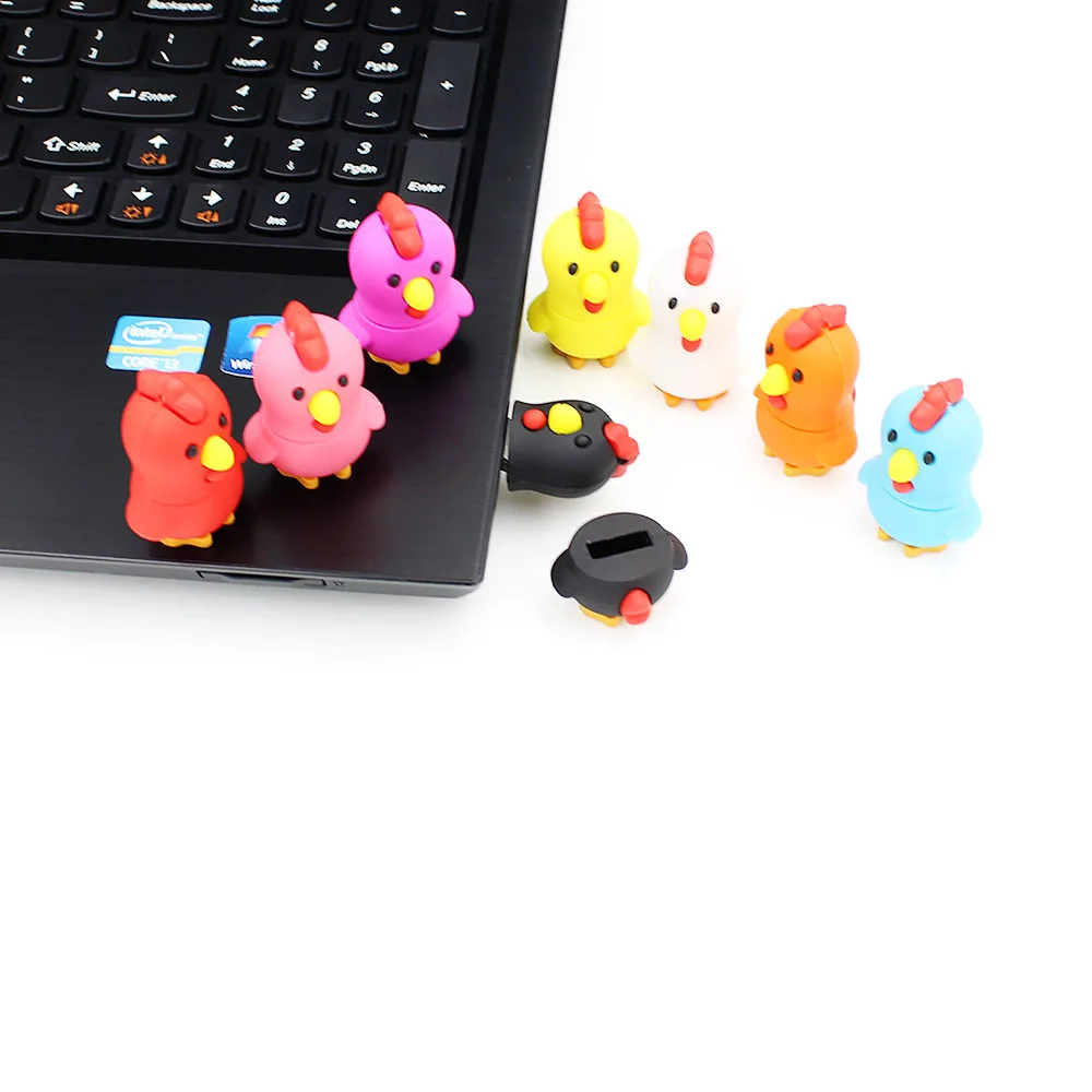 Милый мультфильм usb флэш накопитель прекрасный в форме цыпленка ручка 4 ГБ 8 16 32 64