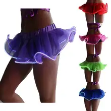 Светящаяся пачка Gogo танцевальная El проволока аксессуар одежда юбка Rave gear 6 цветов