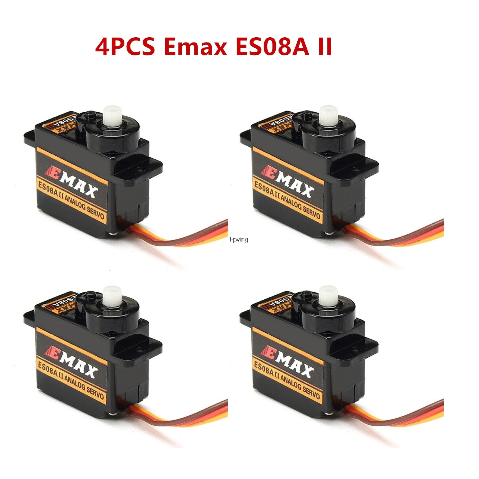 

4PCS Emax ES08A II High Sensitive Mini Sub Mini Plastic Gear Analog Servo 1.8kg/sec for RC Models Helicopter ES08MD ES08MA