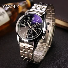 Yazole marque de luxe hommes horloge complet en acier inoxydable étanche hommes Quartz Business Watch montre homme montre Relogio masculino