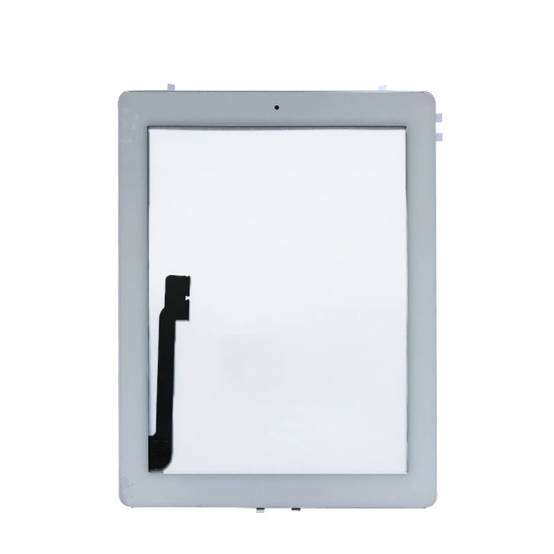 IPHT0201 For IPAD 3 whiteblack Digitizer Touch Screen Front Display Glass Assembly - Includes Home Button and flex + Camera Holder + frame(3)