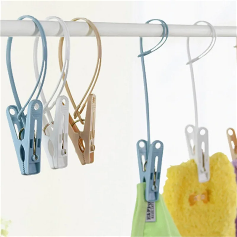 1Set Mixed color plastic Clothes Pegs storage Clip Portable Home