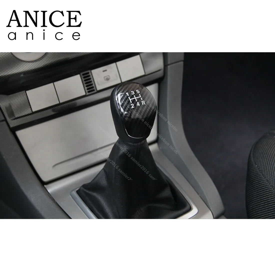 Углеродное волокно цветной чехол для рычага переключения передач отделка Подходит для Ford Focus 2012- ABS MT