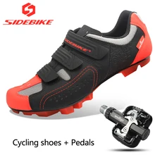 Sidebike MTB обувь для велоспорта Спортивная профессиональная обувь для велоспорта и наборы педалей, включая MTB педали