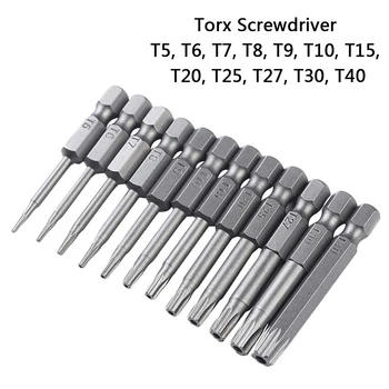 

12Pcs Hand Tools Security Bit Set Tamper Proof Screwdriver Drill Bit Screw Driver Bits Hex Torx Flat Head 1/4" Driver Bits