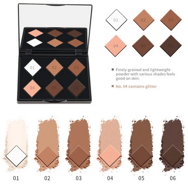 

NICEFACE Highlighter Trimming Pressed Powder New Brand Face Powder Palette Contour Bronzer Brozer Face Contour Grooming Makeup