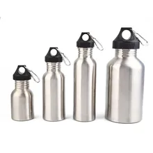 Portátil al aire libre Botella de Agua con Mosquetón Clip De la Botella de Boca Ancha de Acero Inoxidable Corriendo Senderismo Camping Deportes Ciclismo Copa