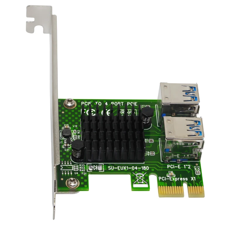 PCIE 1 до 4 USB3.0 PCI Express Riser Card Внешний Слот E адаптер конвертер PCIe Порты и разъёмы