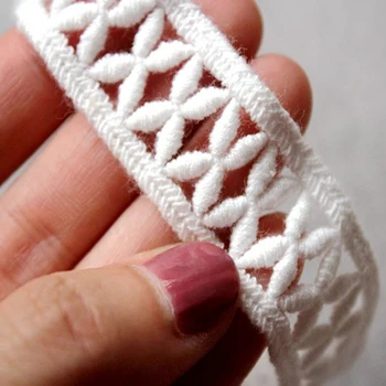 

5Yards Ivory/Black DIY Clothing Bedding Accessories Ball Lace Cotton Lace Ribbon Hat Decoration Lace Trim Manufacturer