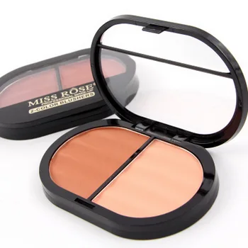 

by ems or dhl 50pcs Natural Double-color Face Mineral Blush Powder Makeup Bronzers Contour Makeup Palette