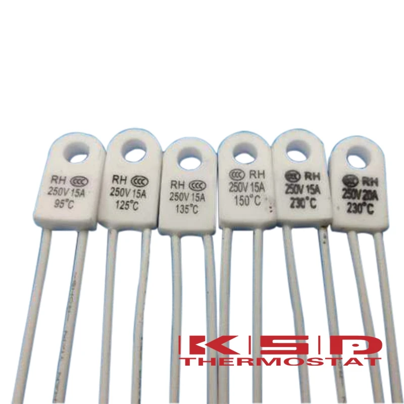 

5pcs RH/Tf RH 125C RH 125 Celsius 125 Degree 15A 250V Temperature fuse Thermal links Over temperature protector