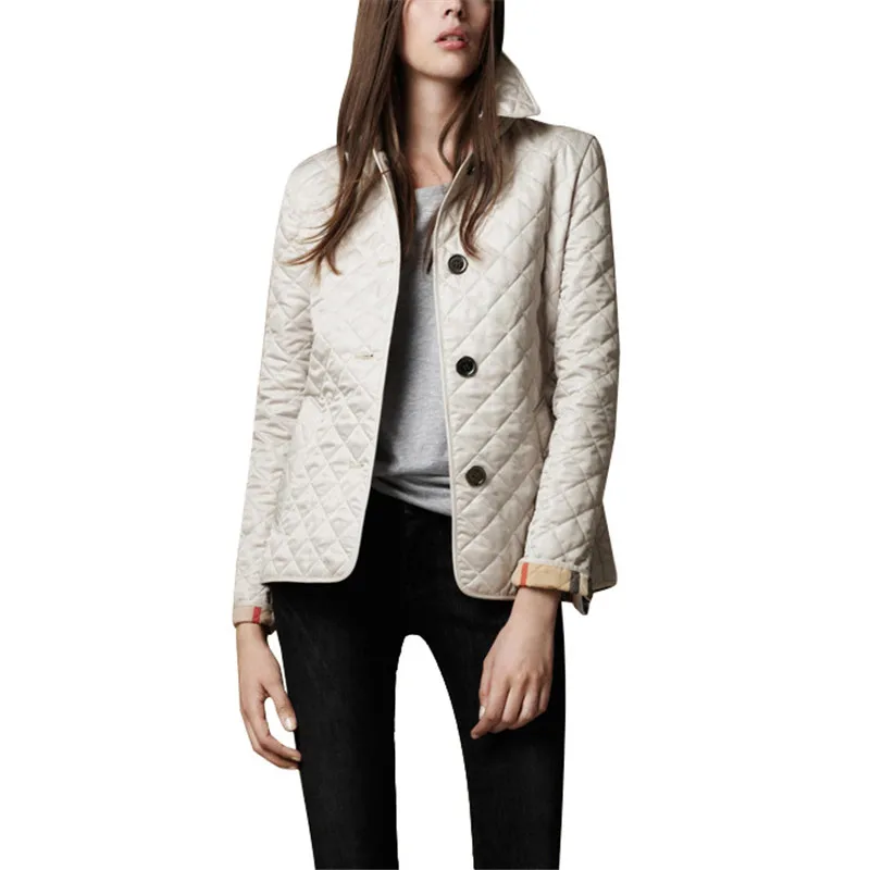 Женская короткая хлопковая куртка, осенняя однобортная Повседневная тонкая женская парка, пальто, женская верхняя одежда размера плюс 5XL W1040 - Цвет: Beige