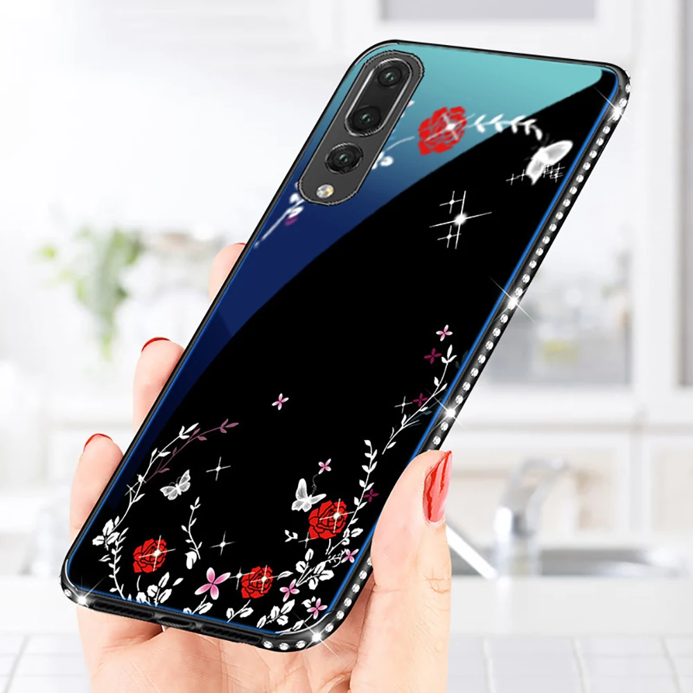 2019 стеклянный чехол для Huawei P20/P20 Lite/P20 pro телефона Nova3E покрытие синий свет