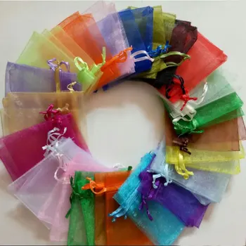 

500pcs 11cmx16cm Organza jewelry bags Wedding Christmas party Gift Bag organza drawstrings jewelry Packaging Bag Yarn bags