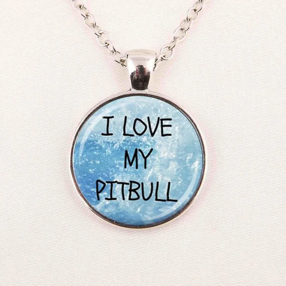 Ожерелье с надписью I love my pitbull кулон в виде слова ожерелье для любителей собак