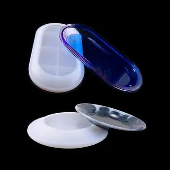 

DIY Epoxy Resin Round Dish Silicone Mold Dried Flower Decor Jewelry Accessories Tray Oval Plate Handmade Resin Craft Tools