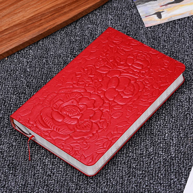 

PU Hardcover Flower Notebook Internal Pattern Notepad Notebook