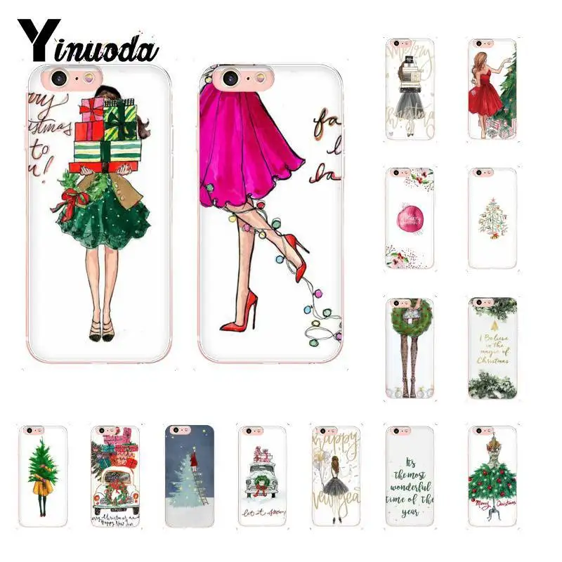 

Yinuoda Christmas Gift New Year Soft Silicone TPU Phone Cover for iPhone 8 7 6 6S Plus X XS MAX 5 5S SE XR 10 11 11pro 11promax