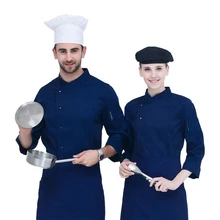 

New 4 colors Unisex Chef Jacket Autumn & Winter Hotel Restaurant Kitchen Long-sleeve Man and Woman Work Wear Uniform