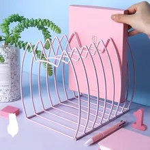 1 шт., креативный металлический книжный журнал Kawaii Cat, подставка для книг, держатель, книжная полка, органайзер для хранения документов, полка