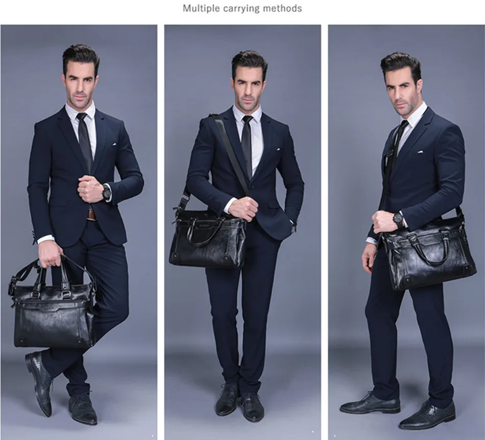 Модный мужской коммерческий портфель из мягкой кожи/брендовая дизайнерская мужская сумка-мессенджер/Повседневная деловая сумка 1" сумки для ноутбука для мужчин