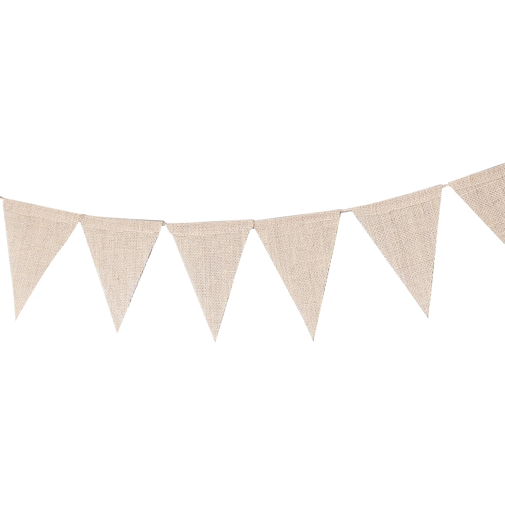 9.8ft Burlap Bunting Banner DIY Party Garland  Hanging Decoration Wedding Birthday Baby Shower Favors 