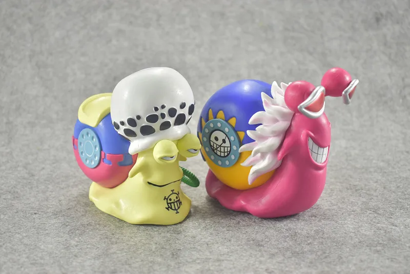 ألين أنيمي قطعة واحدة الطرف الأغر القانون + doflamingo دن دن mushi الهاتف pvc أرقام تحصيل نموذج لعب 2 قطعة/المجموعة 11 سنتيمتر