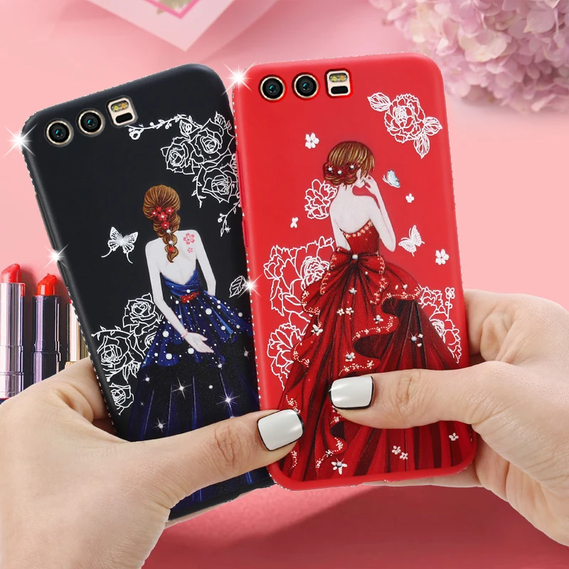 Heyjingles чехол для Huawei P10 Защитный Мягкий протектор юбка девушка Милая Блеск