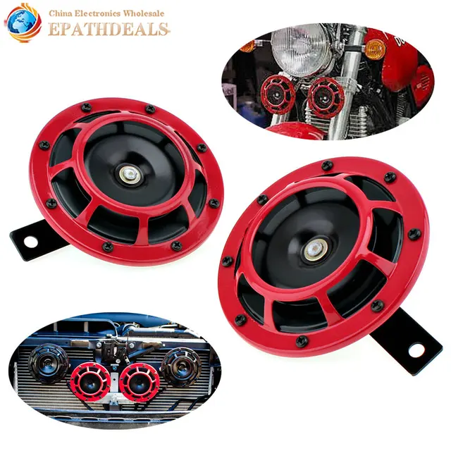Loud Car Horn >> 2pcs 12v Red Super Loud Dual Tone Car Horn Grille Mount Trumpet Loud Car Horn >> 2pcs 12v Red Super Loud Dual Tone Car Horn Grille Mount Trumpet