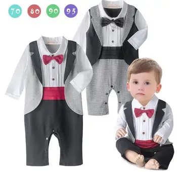 

New Autumn Style Children's Clothing Set Baby Boys Gentleman Clothes Kids Clothes Long Sleeve Suit Pajama Set Cotton 4sets/lot