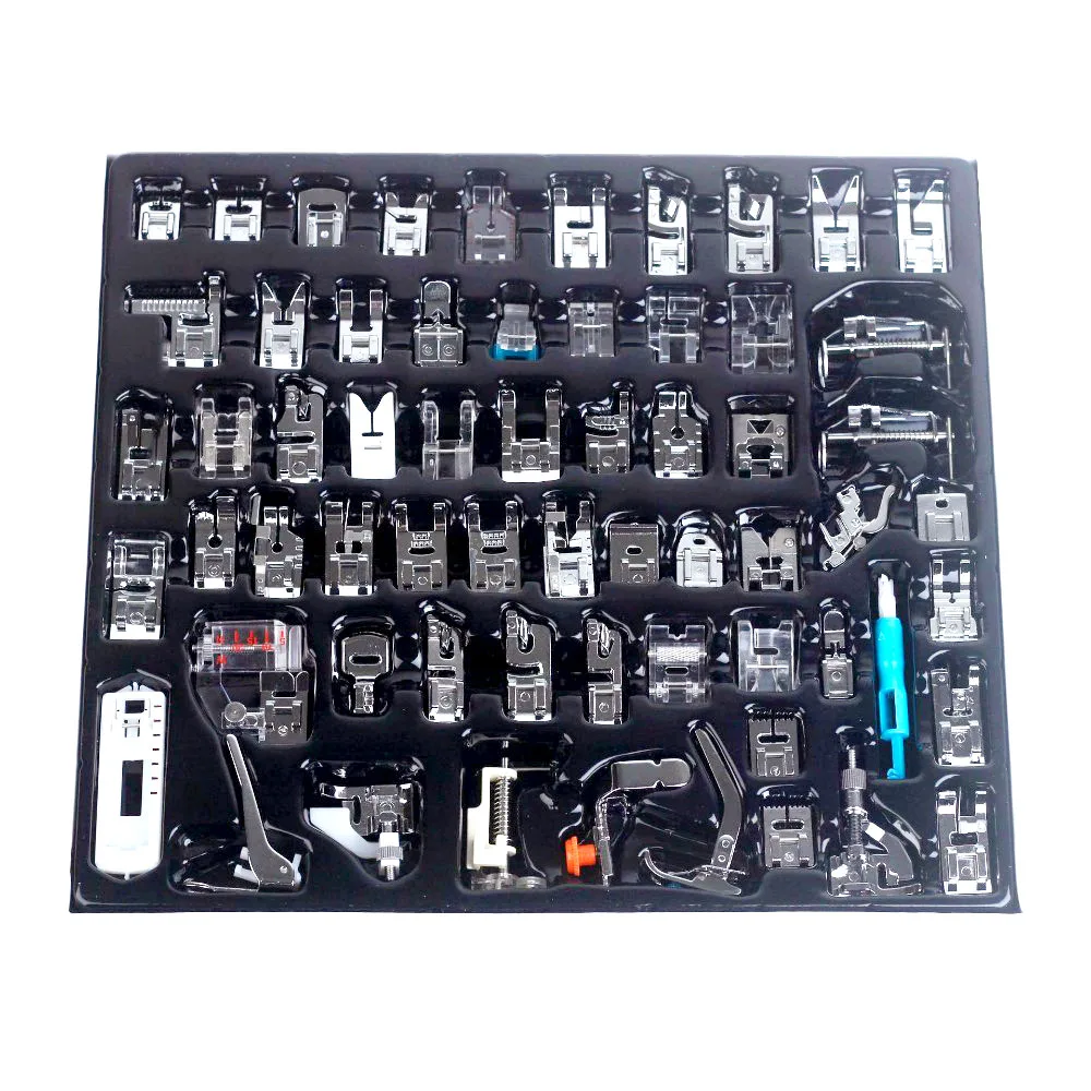 

1Set 32/42/48/52/62Pcs Mini Sewing Machine Presser Foot Feet for Brother Singer Janome Darning Accessories Braiding Blind Stitch