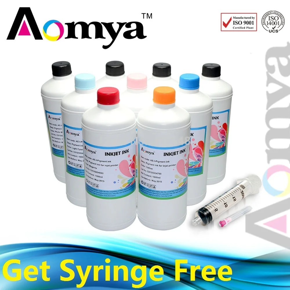 6C 1000ml/color Specialized Pigment Ink Refill Ink for Canon W8400, 6 Color/Lot-in Ink Refill