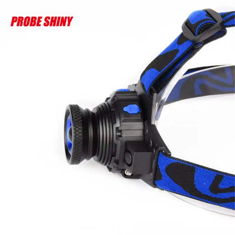  PROBE SHINY Q5 Led Waterproof high bright rechargeable headlights 3 Modes Zoomable torch led flashlight head #3S27 (7)