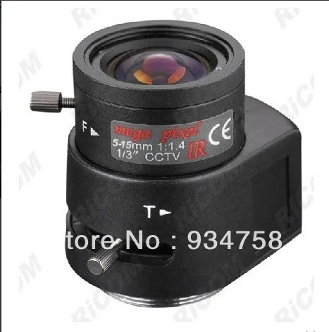 

1/3 CS 1.3 million pixels 5-15mm Auto Iris Lens
