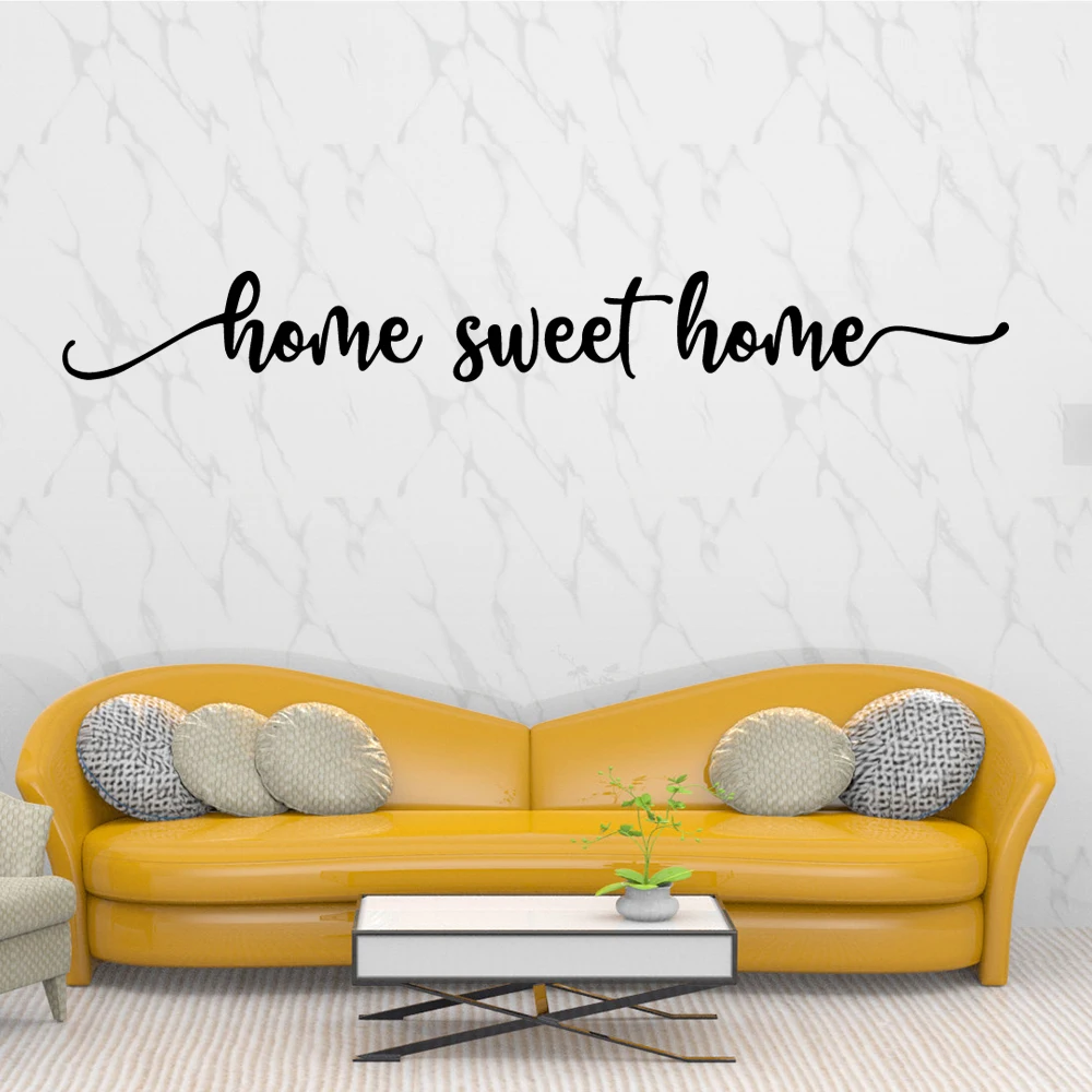 

Quote Home Sweet Home Vinyl Removable Wall Sticker Decor For Living Room Decoration Door Decals Stickers Murals