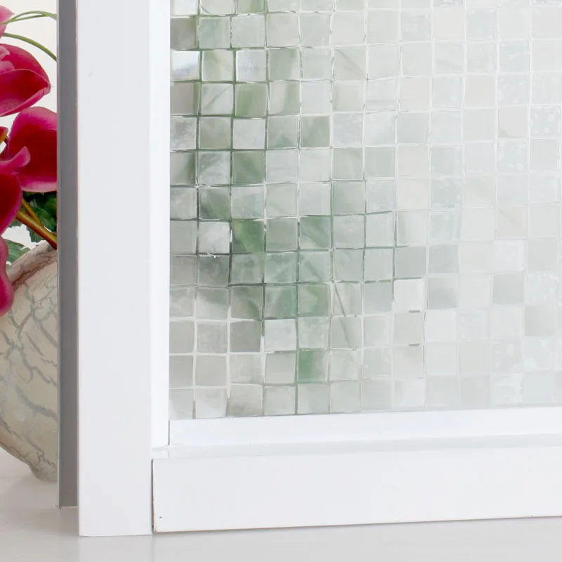 

FANCY-FIX Big Mosaic Cut Glass window Film,Privacy for Bedroom,Static Cling 3D Laser Embossed Decorative Film,Easy Installation