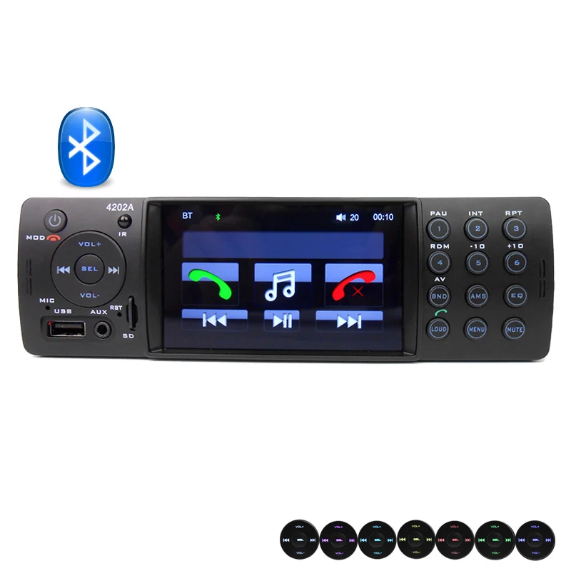 

High Definition 4.1 inch MP5 Player in Vehicle Multifunctional U-disk MP4 Player Plug-in car radio Bluetooth Square Controlle