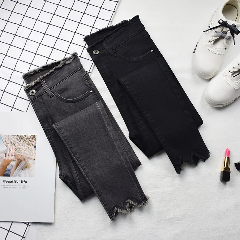 New Fashion Skinny Denim Pencil Jeans Woman Elastic High Waist Trousers Black Blue Stretch Plus Size Washed Jeans Female New Fashion Skinny Denim Pencil Jeans Woman Elastic High Waist Trousers Black Blue Stretch Plus Size Washed Jeans Female