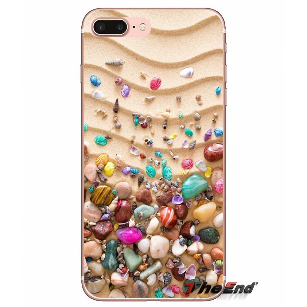 Мягкий чехол для Samsung Galaxy S3 S4 S5 MINI S6 S7 edge S8 Plus Note 2 3 4 5 Grand Core Prime pastel Beach sea Shell Морская
