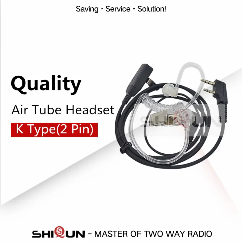 

PTT MIC Earpiece Walkie Talkie Headset for KENWOOD BAOFENG UV-5R Accessories BF-888s Ham CB Two Way Radios Acoustic Ear Plug MIC