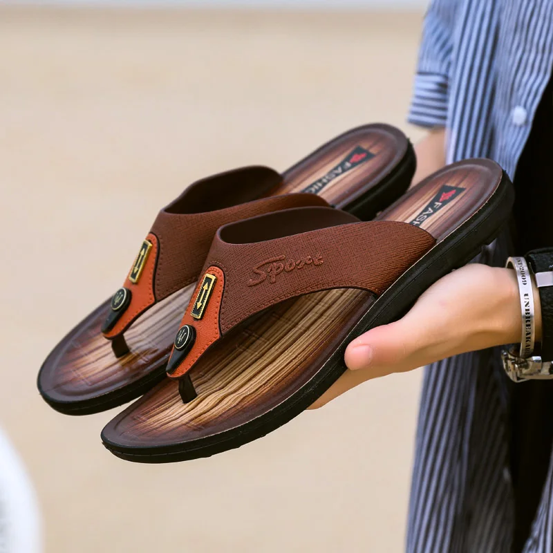 

JMaiou 2019 Men's Summer Flip-flops Slippers High Quality Beach Sandals Indoor&Outdoor Casual Shoes Sandals Men Flip Flops C4