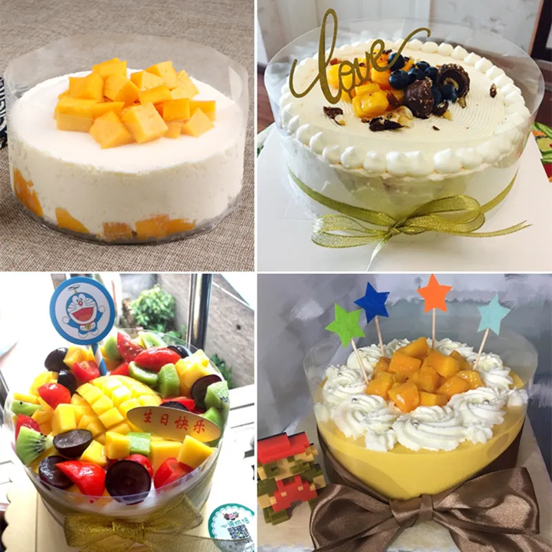 diy cake tools collar chocolate mousse cake transparent surrounding acetate sheets baking