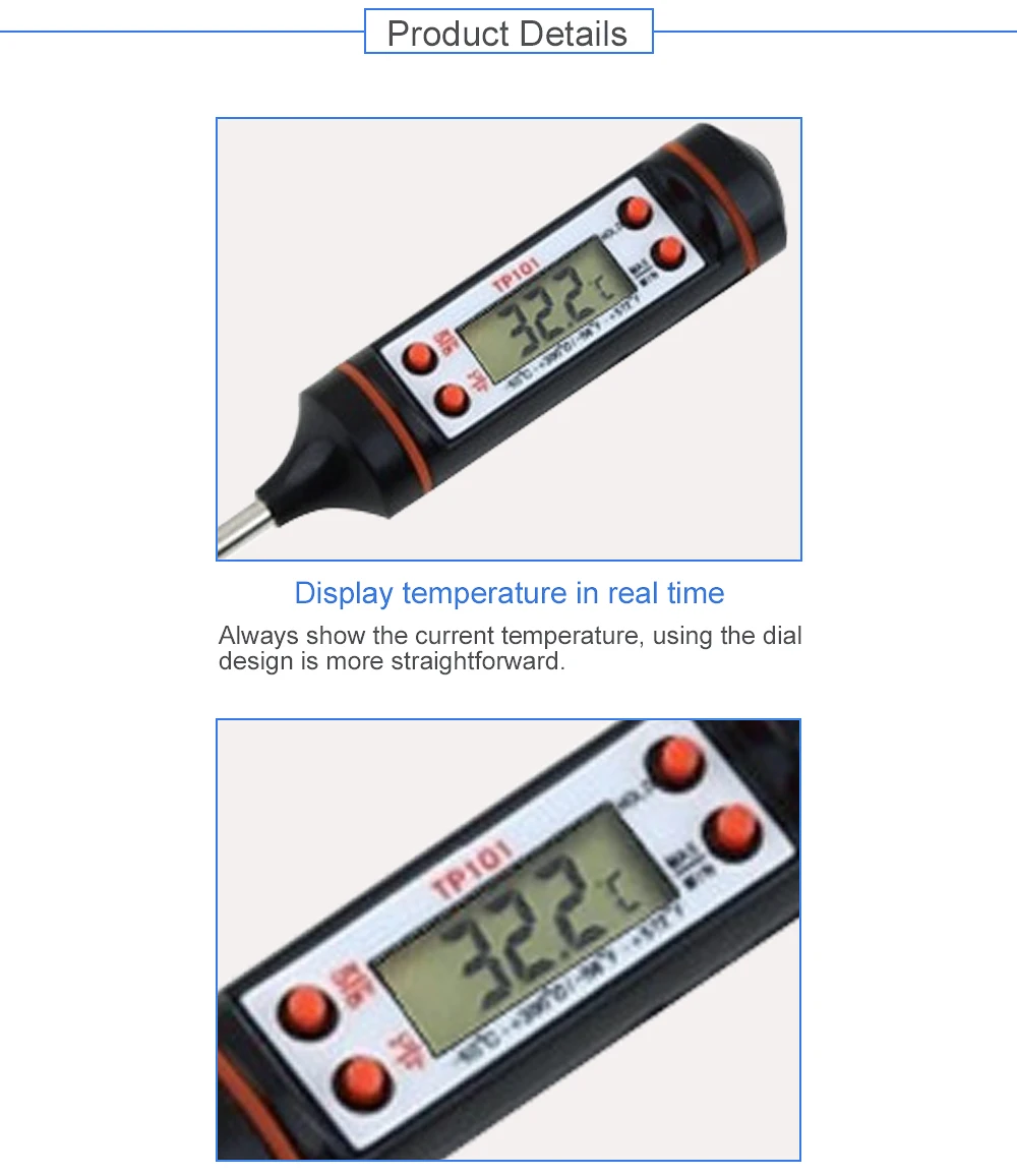 1 шт. высокоточный электронный цифровой термометр инструменты для кухни мяса Приготовления Пищи Зонд мини еда температура термометры