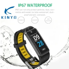 Hot selling KYP-002 smart band heart rate monitor IP67 waterproof intelligent wristband multi-color smart bracelet pk mi band 3