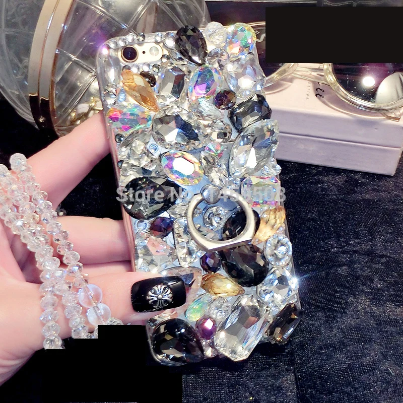 For ZTE Blade Nubia Z17 Z17s Z11 mini S Max AXON 7 N1 Luxury Big Rhinestone Case Holder Stand Diamond Crystal Cover |