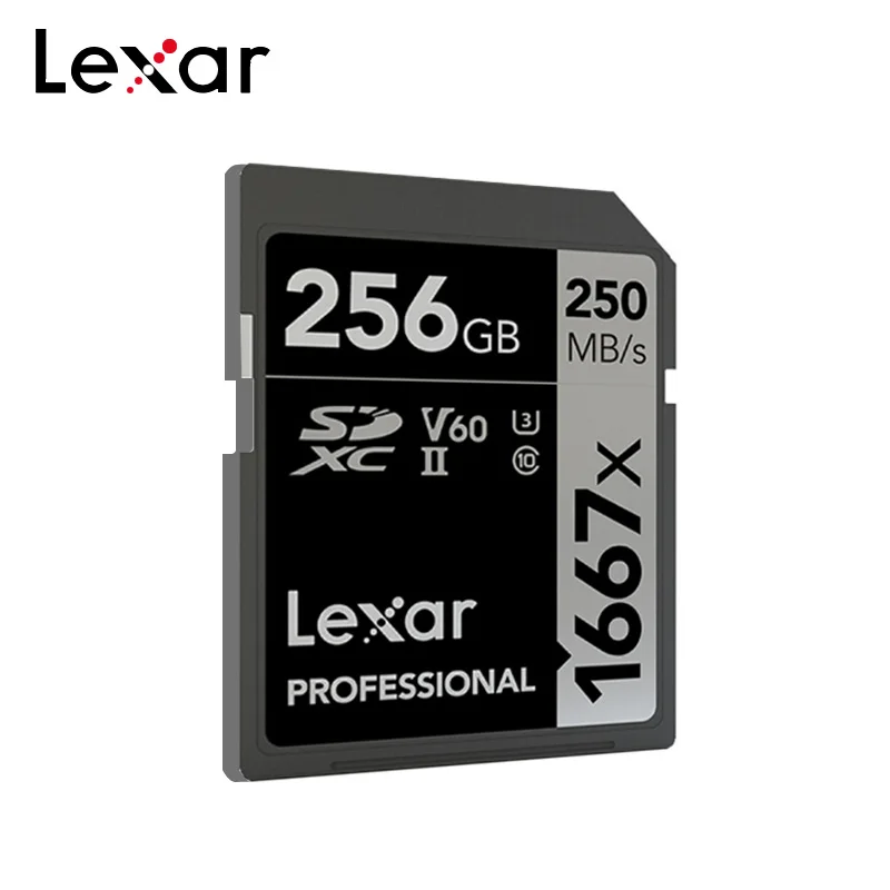 Lexar Professional 1667x SDXC UHS II SD Cards 64GB 128GB 256GB 250MB/s